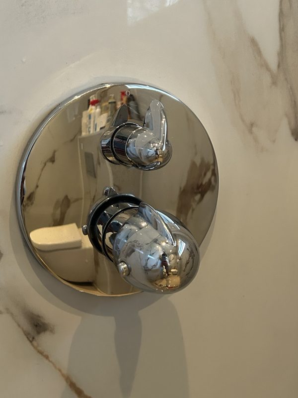 Gereinigde douchebediening