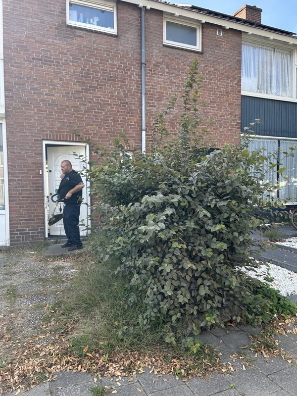 Werkzaamheden in de voortuin